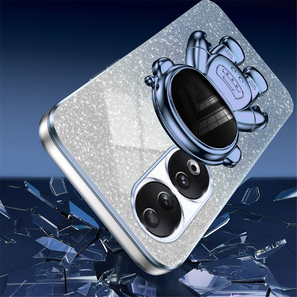 For Honor 90 Phone Shell PC+TPU Anti-scratch Phone Case with Astronaut Kickstand