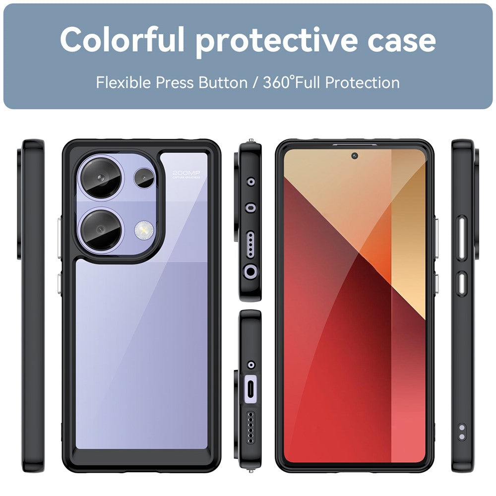 For Xiaomi Redmi Note 13 Pro 4G / Poco M6 Pro 4G Case TPU+Acrylic Clear Phone Cover