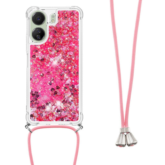 For Xiaomi Redmi 13C 4G / 13C 5G / 13R 5G / Poco M6 5G / Poco C65 4G TPU Case Quicksand Design Phone Cover with Lanyard