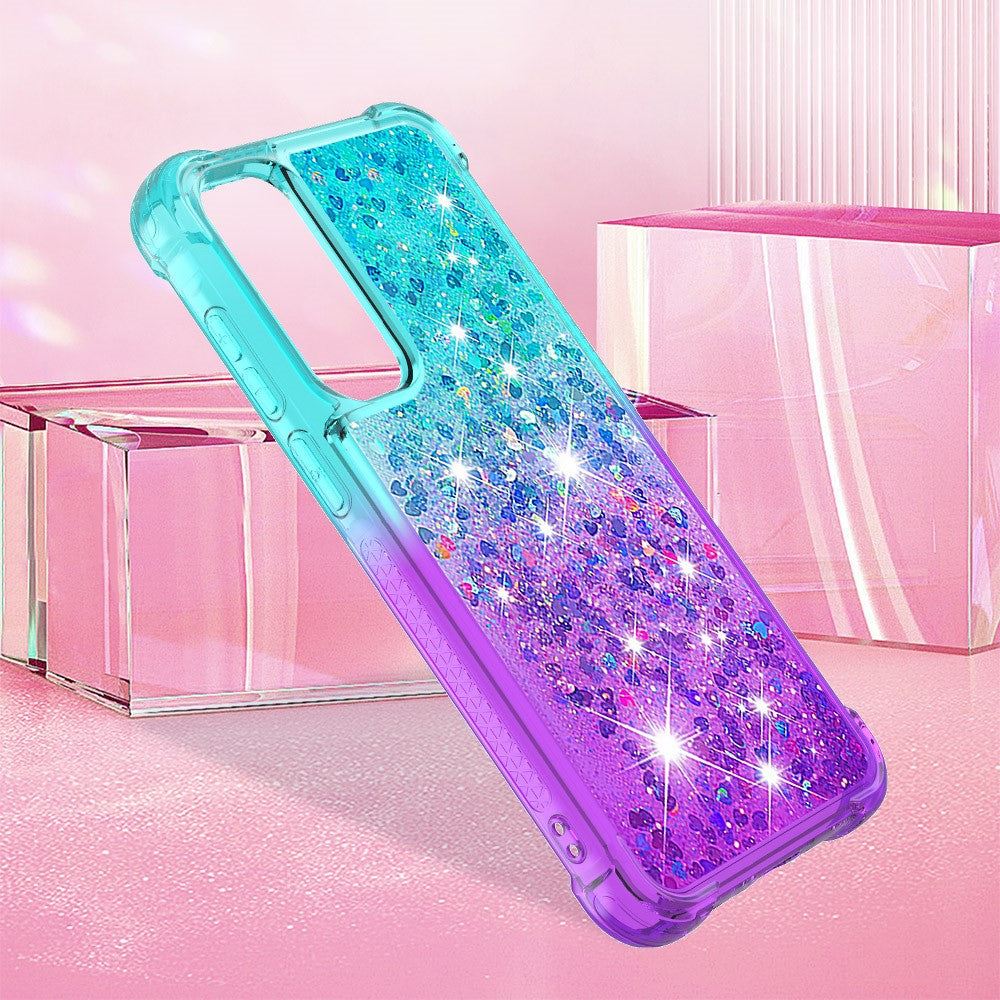 Galaxy A35 5G Glitter-Hülle – Farbverlauf mit funkelndem Puder