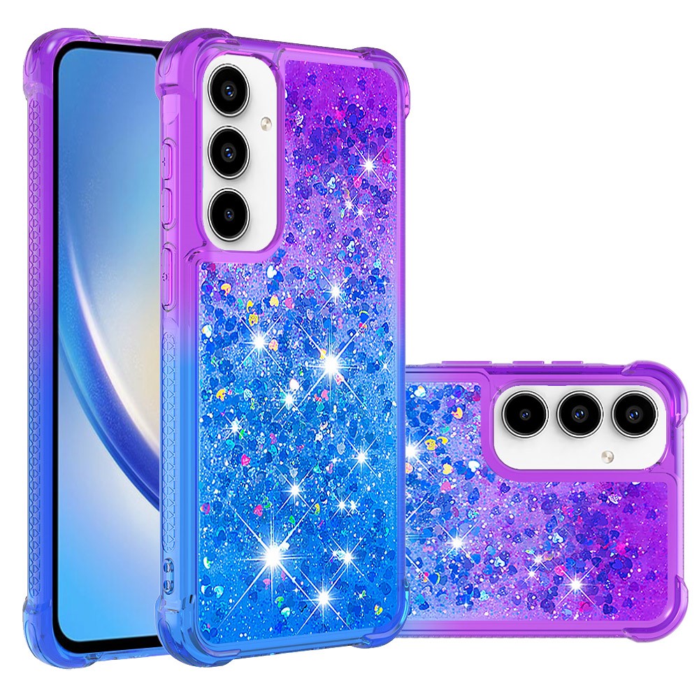 Galaxy A35 5G Glitter-Hülle – Farbverlauf mit funkelndem Puder