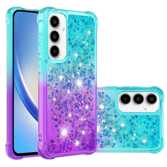Galaxy A55 5G Glitter-Hülle – Farbverlauf mit funkelndem Puder