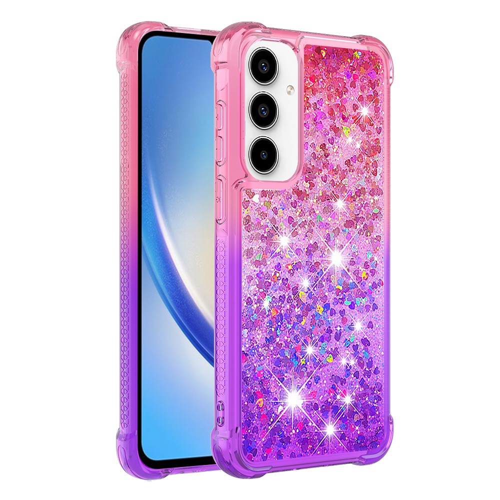 Galaxy A55 5G Glitter-Hülle – Farbverlauf mit funkelndem Puder