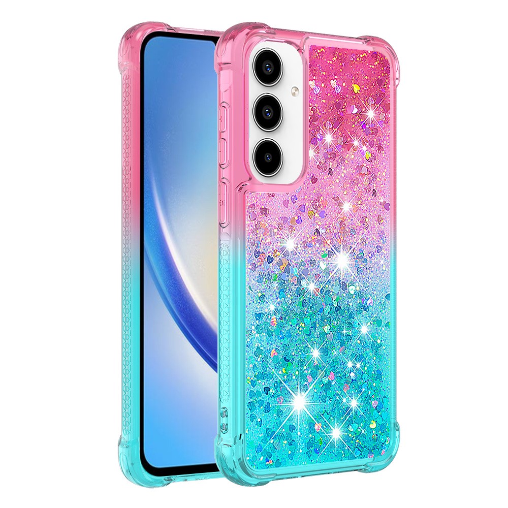 Galaxy A55 5G Glitter-Hülle – Farbverlauf mit funkelndem Puder