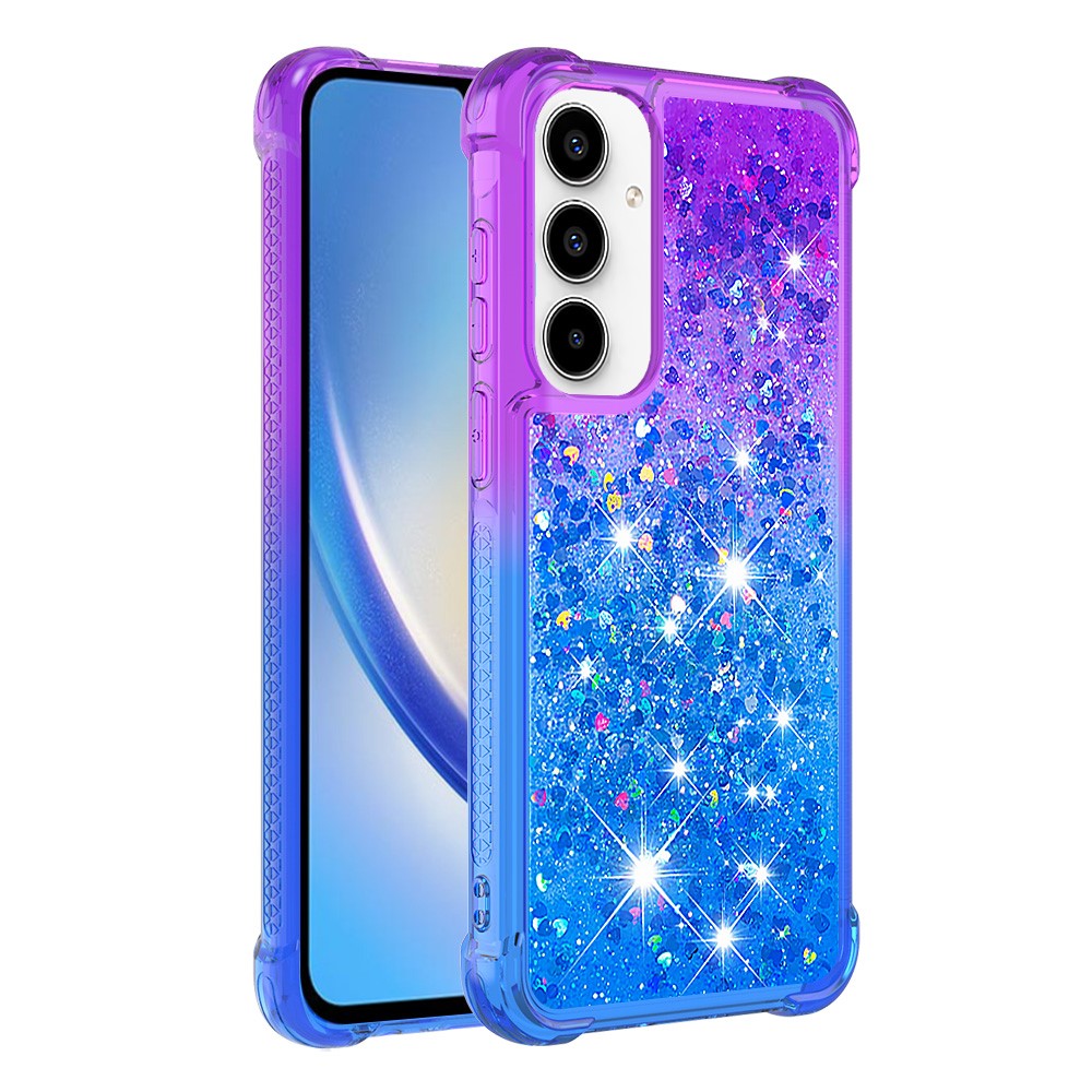 Galaxy A55 5G Glitter-Hülle – Farbverlauf mit funkelndem Puder