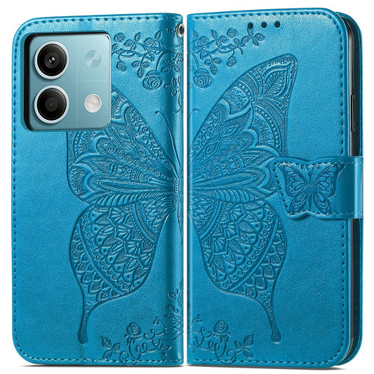 Xiaomi Redmi Note 13 5G Handyhülle – Fall Schmetterling Muster Folio PU Leder Standfunktion Telefon Abdeckung