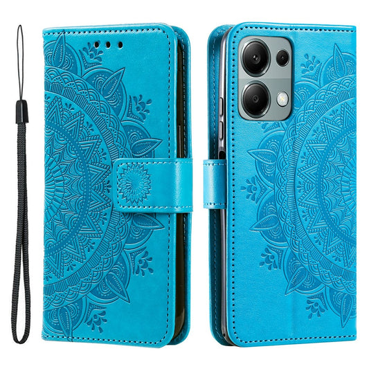 Xiaomi Redmi Note 13 Pro 4G / Xiaomi Poco M6 Pro 4G Handyhülle – Poco M6 Pro 4G Brieftasche Lederhülle Mandala Blume