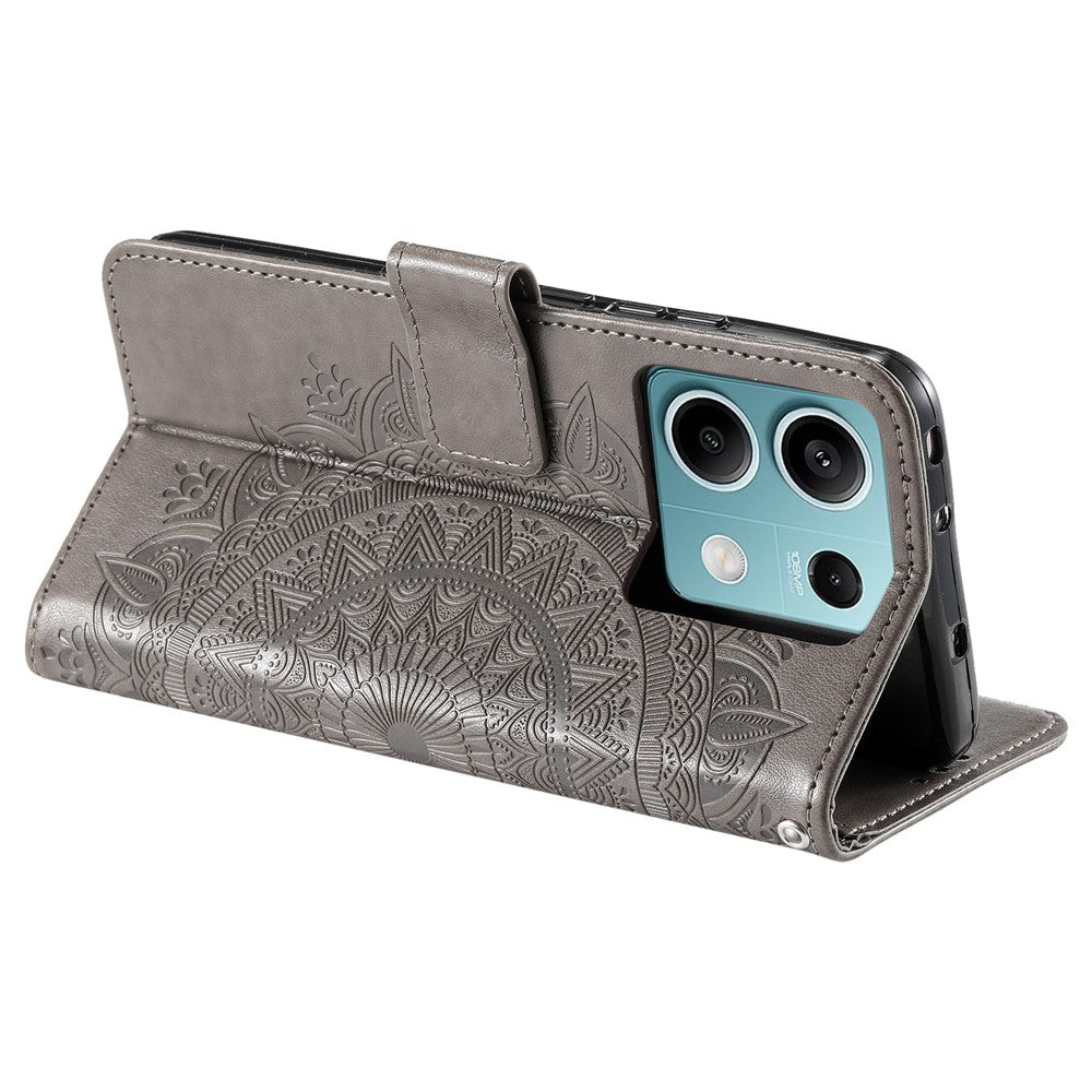 For Xiaomi Redmi Note 13 5G Leather Case Mandala Flower Cover Magnetic Clasp
