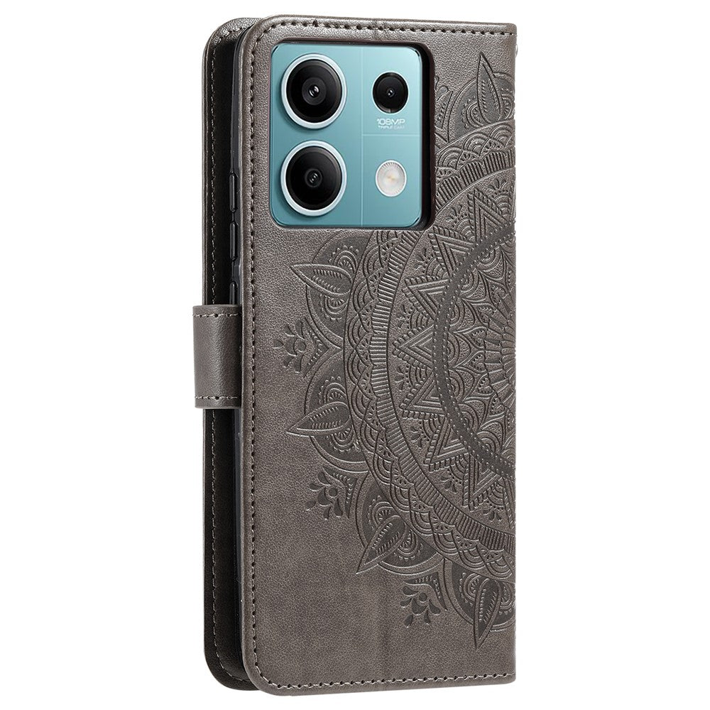 For Xiaomi Redmi Note 13 5G Leather Case Mandala Flower Cover Magnetic Clasp