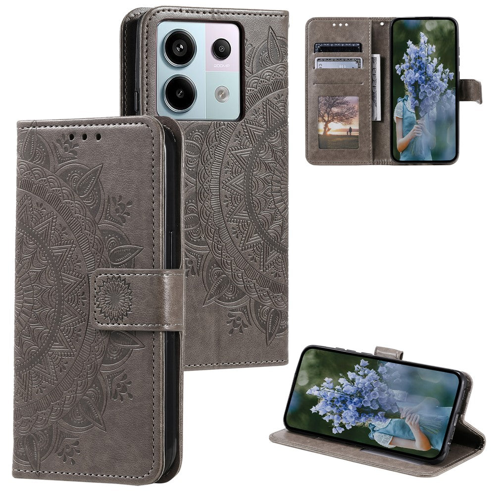 For Xiaomi Redmi Note 13 Pro 5G / Poco X6 5G Case Mandala Flower Leather Wallet Cover