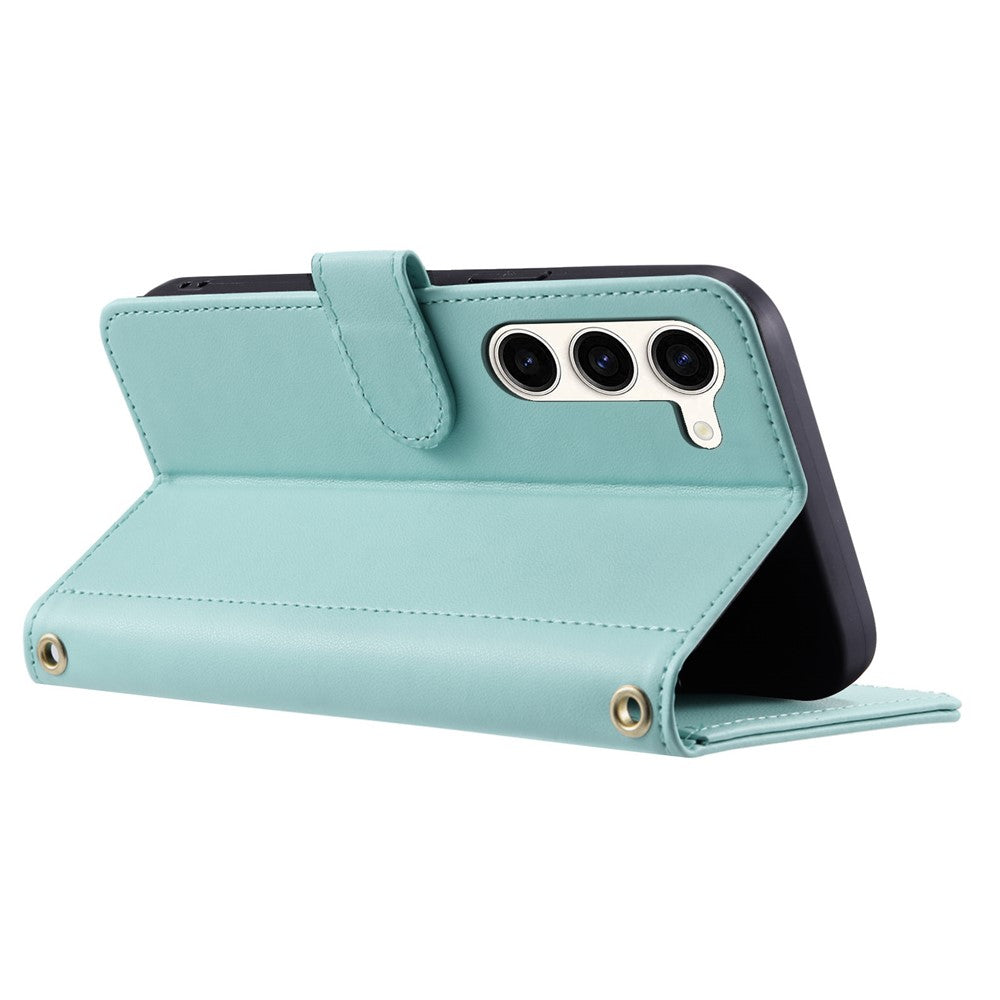 Galaxy S23 Plus Wallet-Hülle – Rautenmuster mit Geldbörsenfunktion & Riemen