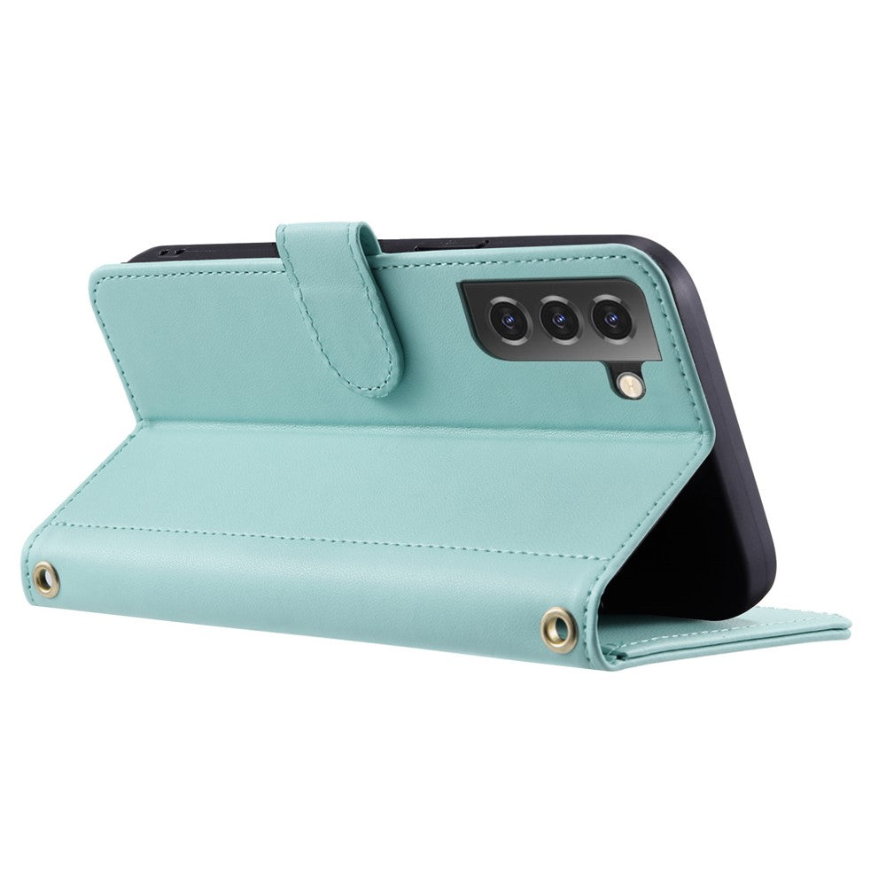 Galaxy S21 Plus 5G Wallet-Hülle – Rautenmuster mit Geldbörsenfunktion & Riemen