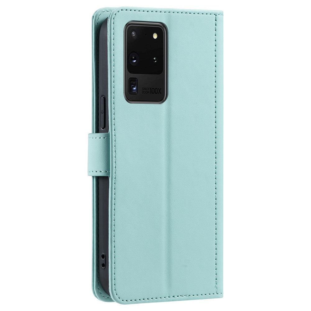 Galaxy S20 Ultra Wallet-Hülle – Rautenmuster mit Geldbörsenfunktion & Riemen