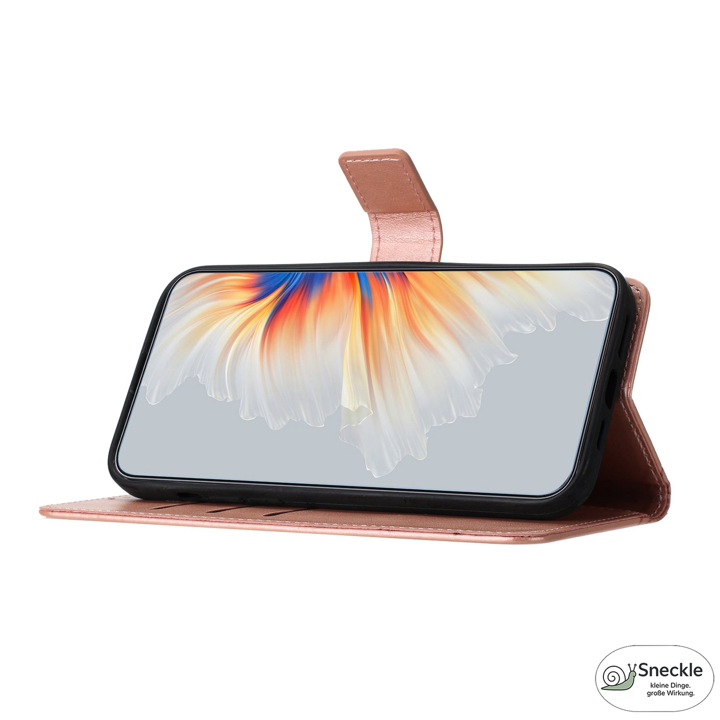 Galaxy A51 4G Lederhülle – Blumenprägung – Wallet-Design