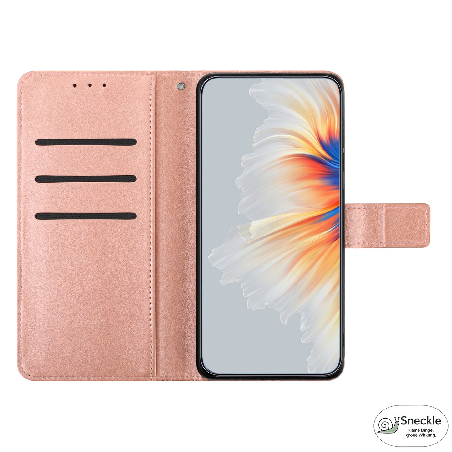 Galaxy A51 4G Lederhülle – Blumenprägung – Wallet-Design