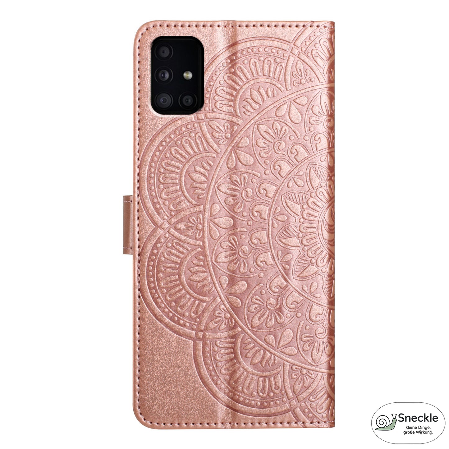 Galaxy A51 4G Lederhülle – Blumenprägung – Wallet-Design