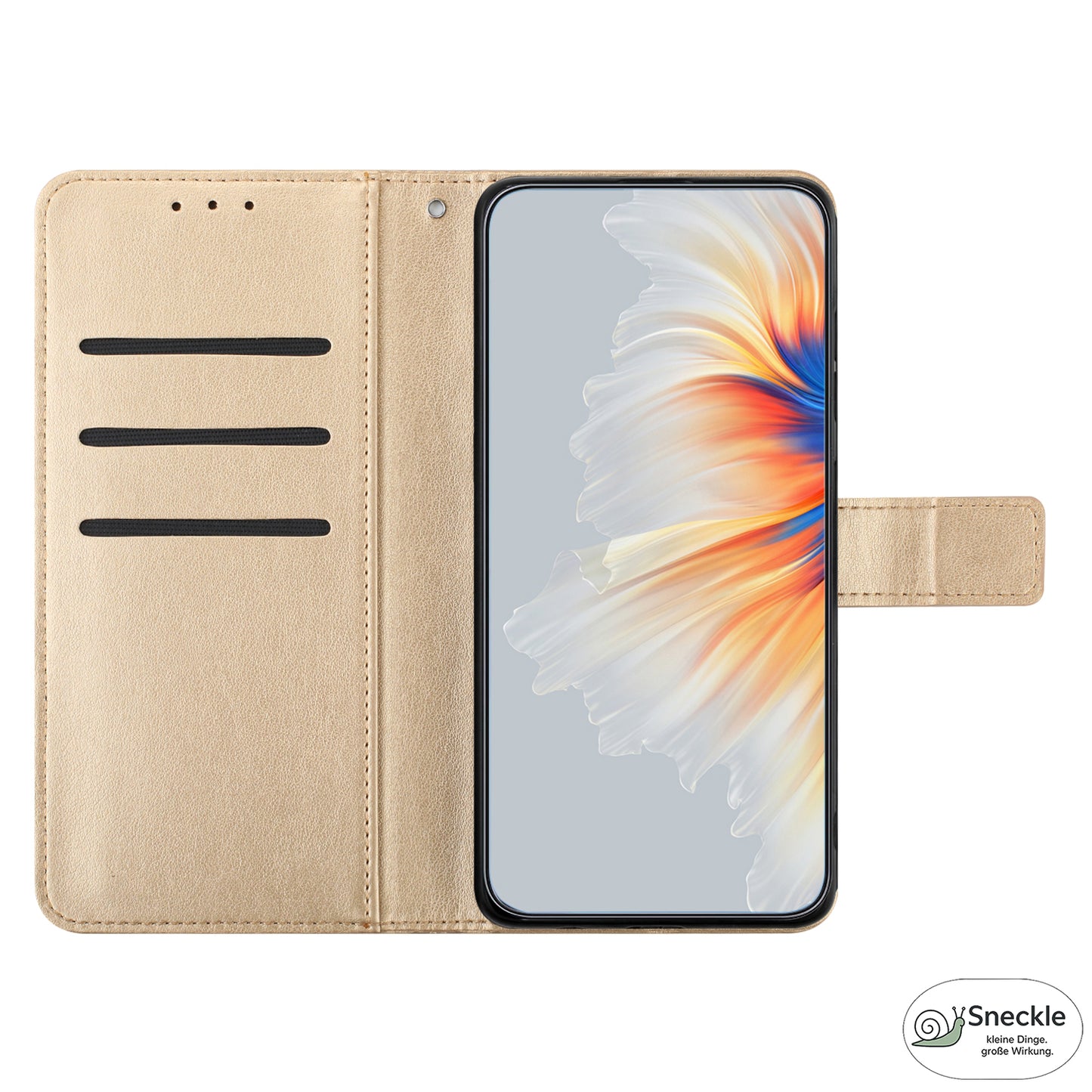Galaxy A51 4G Lederhülle – Blumenprägung – Wallet-Design