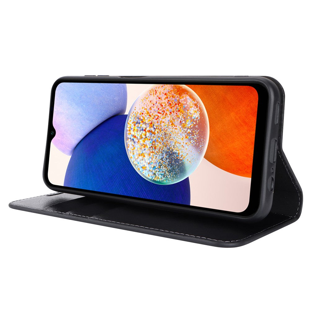 Galaxy A14 5G/4G Echtleder-Hülle mit Kartenfach