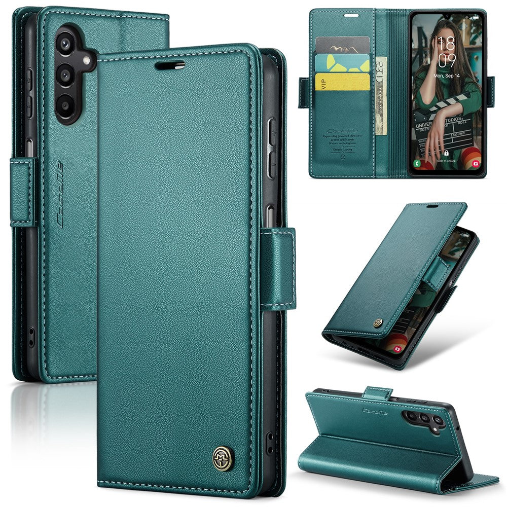Galaxy A15 4G/5G Glänzende Wallet-Hülle – RFID-Schutz & Ständer