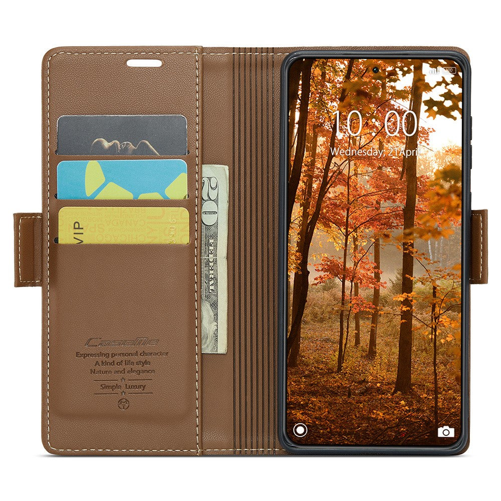 For Xiaomi 14 Pro Leather Case CASEME 023 RFID Blocking 3 Card Slot Mobile Cover