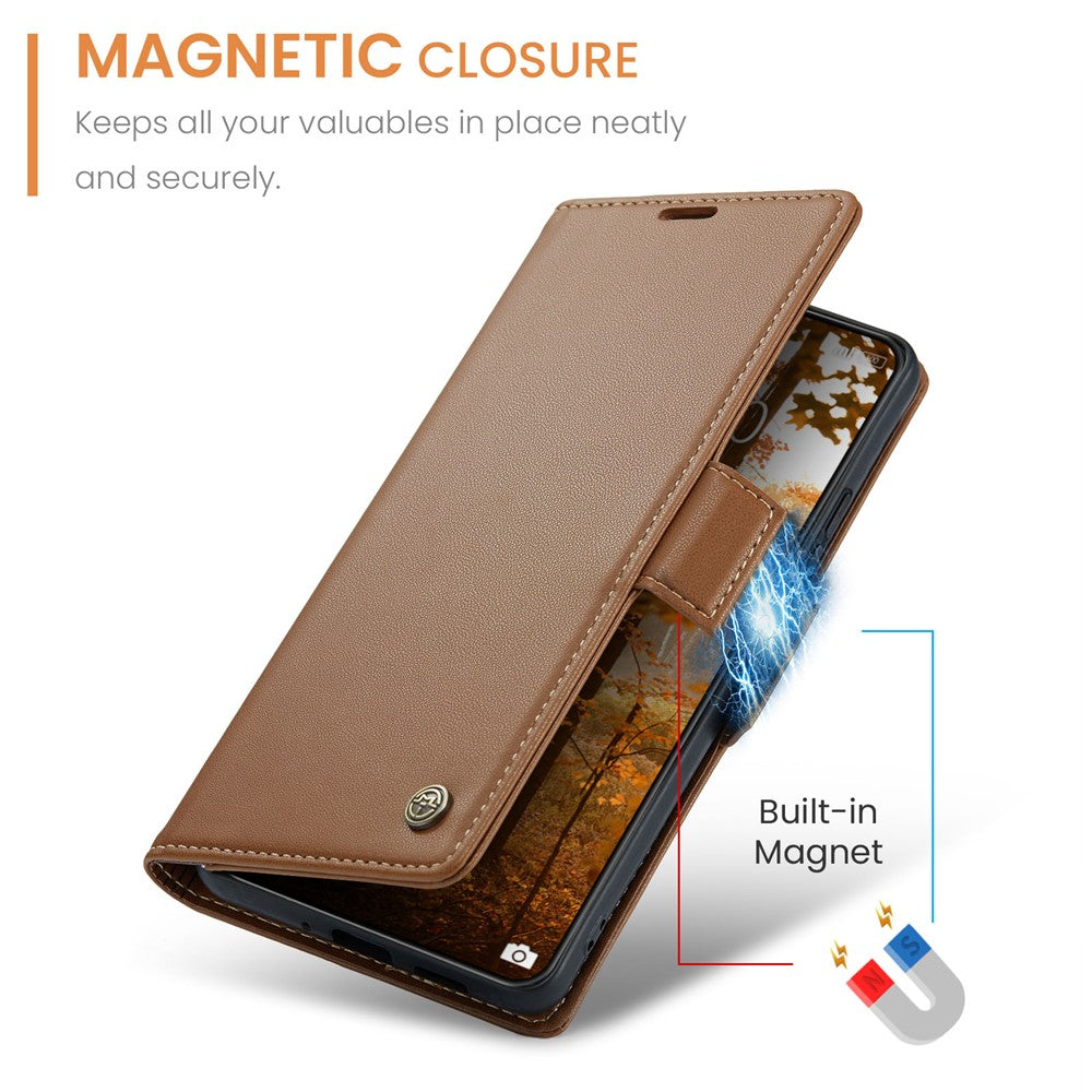 For Xiaomi 14 Pro Leather Case CASEME 023 RFID Blocking 3 Card Slot Mobile Cover