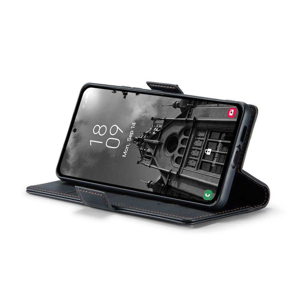 Galaxy A55 5G Glänzende Wallet-Hülle – RFID-Schutz & Ständer
