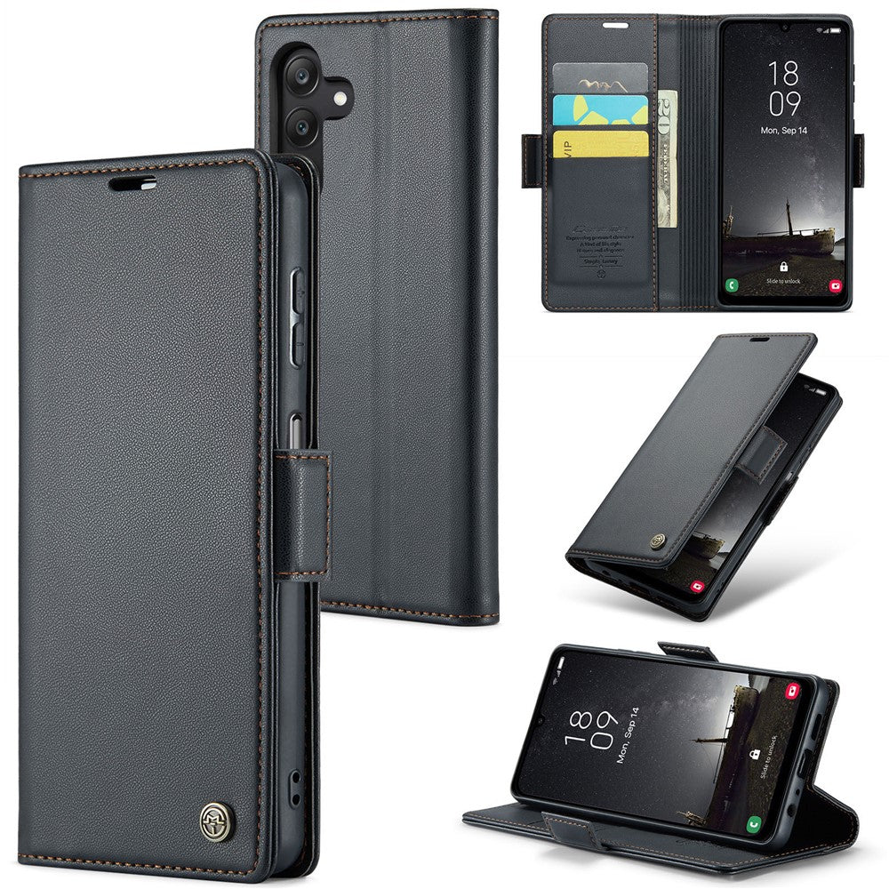Galaxy A25 5G Glänzende Wallet-Hülle – RFID-Schutz & Ständer
