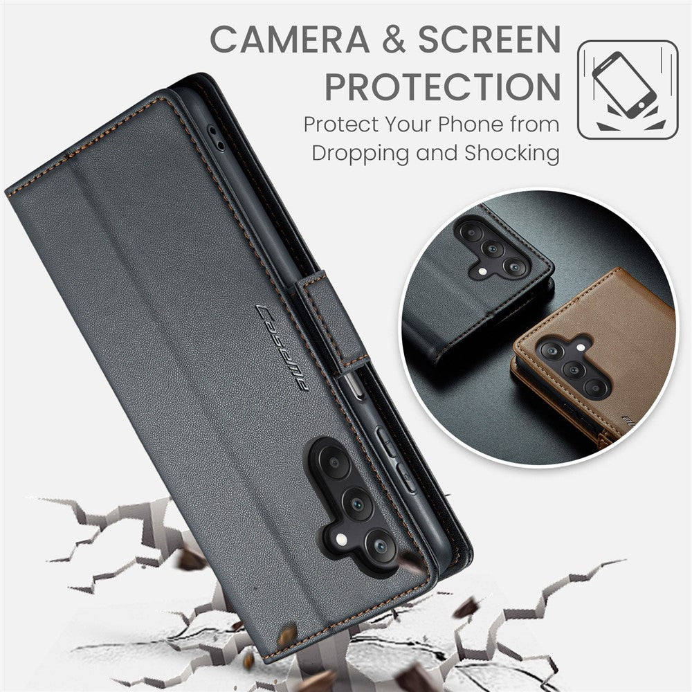 Galaxy A25 5G Glänzende Wallet-Hülle – RFID-Schutz & Ständer