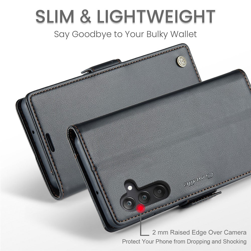 Galaxy A25 5G Glänzende Wallet-Hülle – RFID-Schutz & Ständer