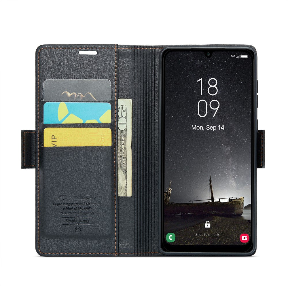 Galaxy A25 5G Glänzende Wallet-Hülle – RFID-Schutz & Ständer