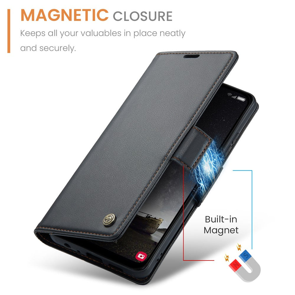 Galaxy A25 5G Glänzende Wallet-Hülle – RFID-Schutz & Ständer