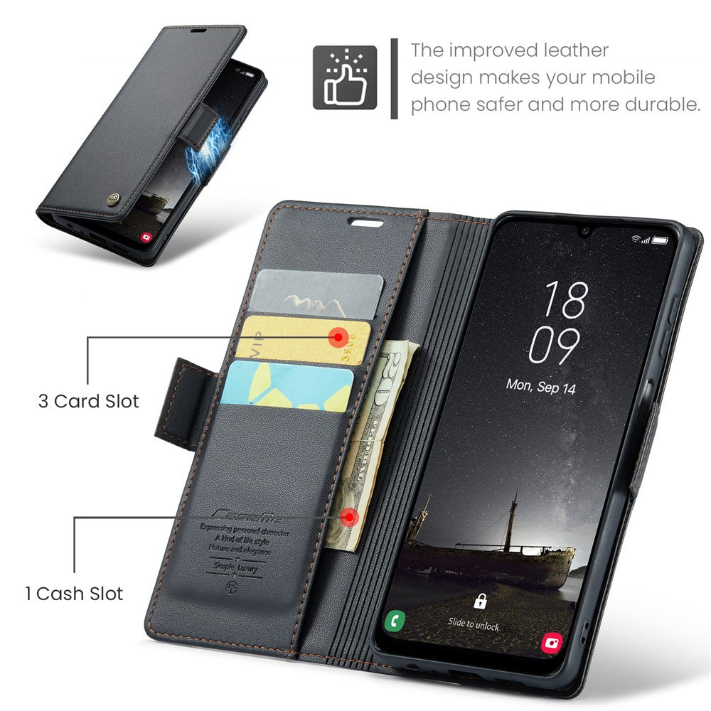 Galaxy A25 5G Glänzende Wallet-Hülle – RFID-Schutz & Ständer