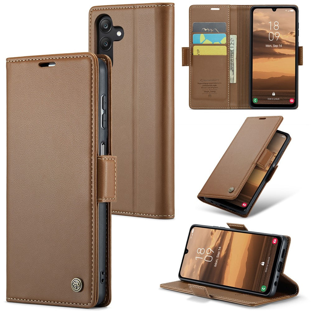 Galaxy A25 5G Glänzende Wallet-Hülle – RFID-Schutz & Ständer
