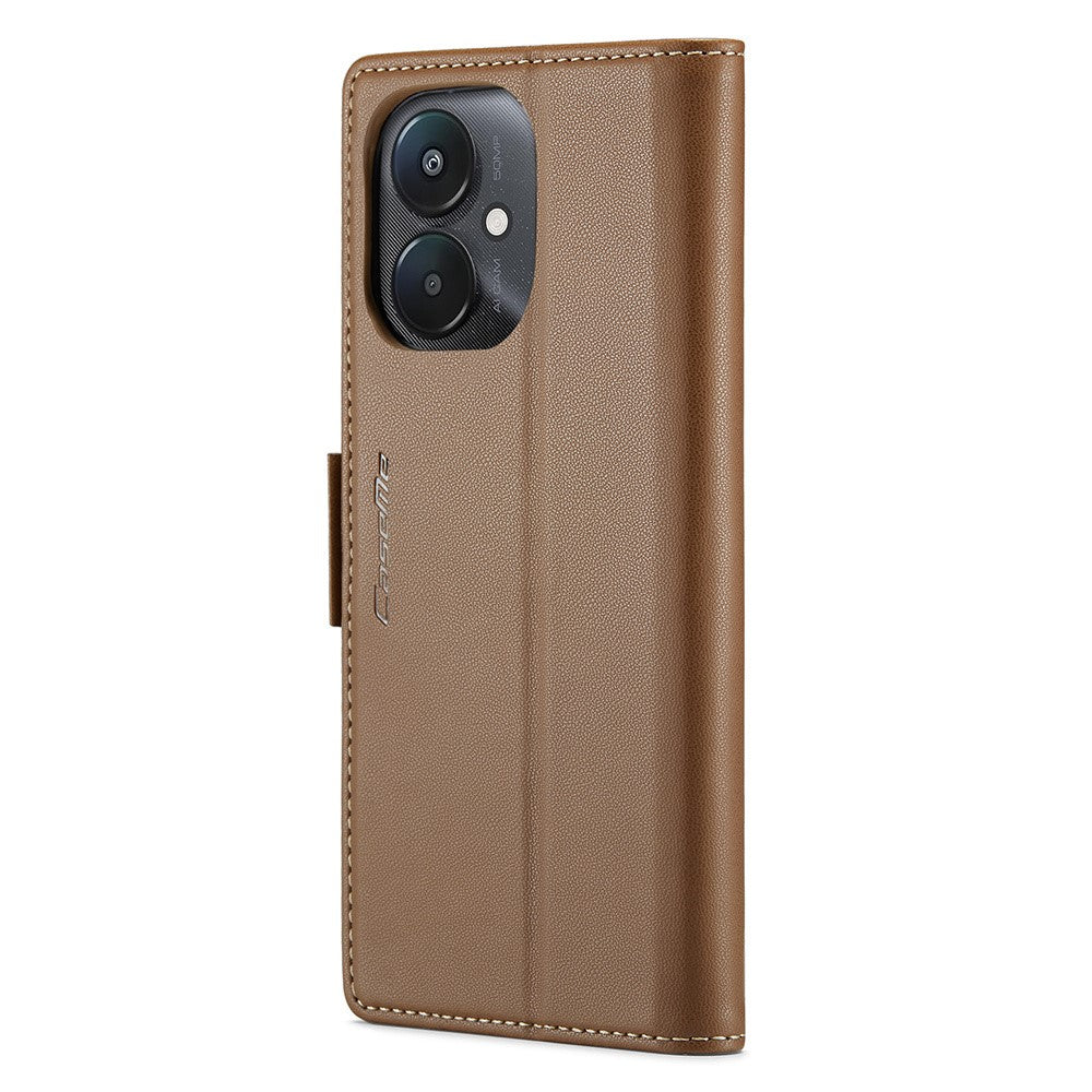 For Xiaomi Redmi 13C 4G / Redmi 13C 5G / Poco C65 4G Leather Case CASEME 023 RFID Blocking 3 Card Slot Mobile Cover