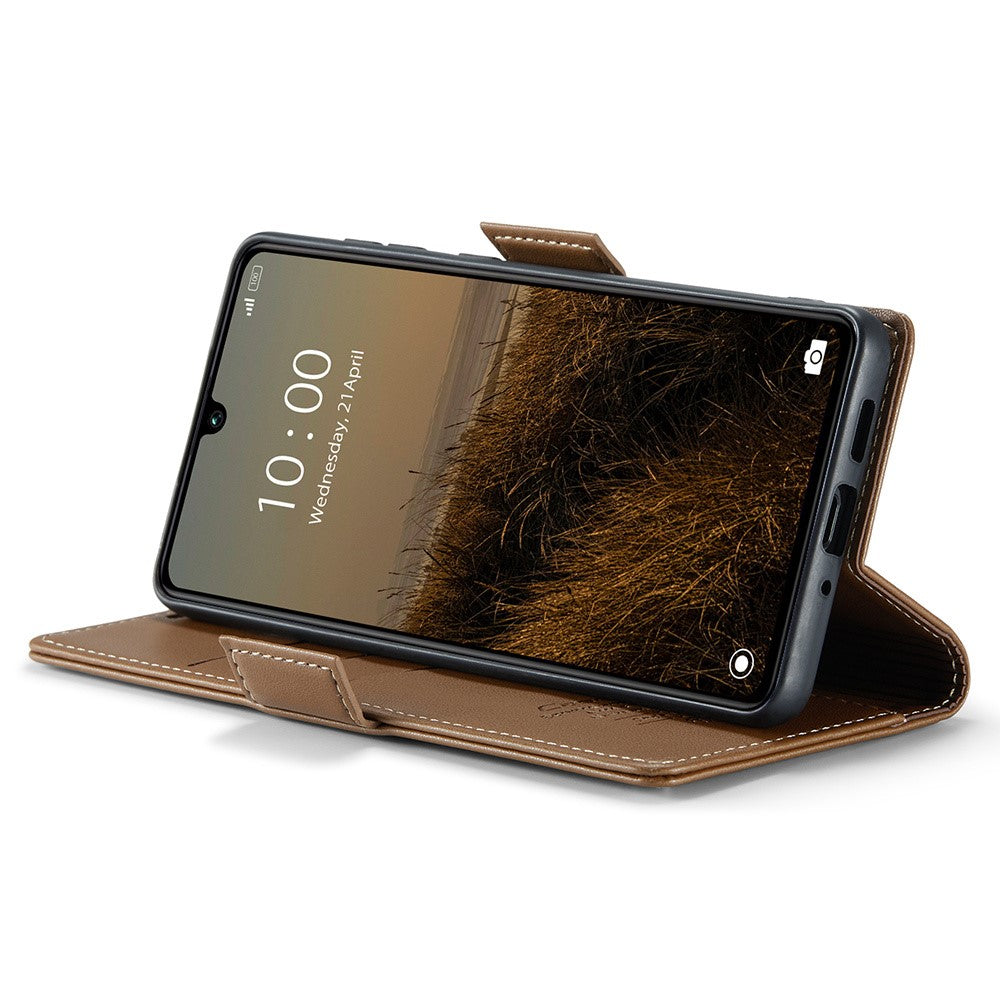 For Xiaomi Redmi 13C 4G / Redmi 13C 5G / Poco C65 4G Leather Case CASEME 023 RFID Blocking 3 Card Slot Mobile Cover