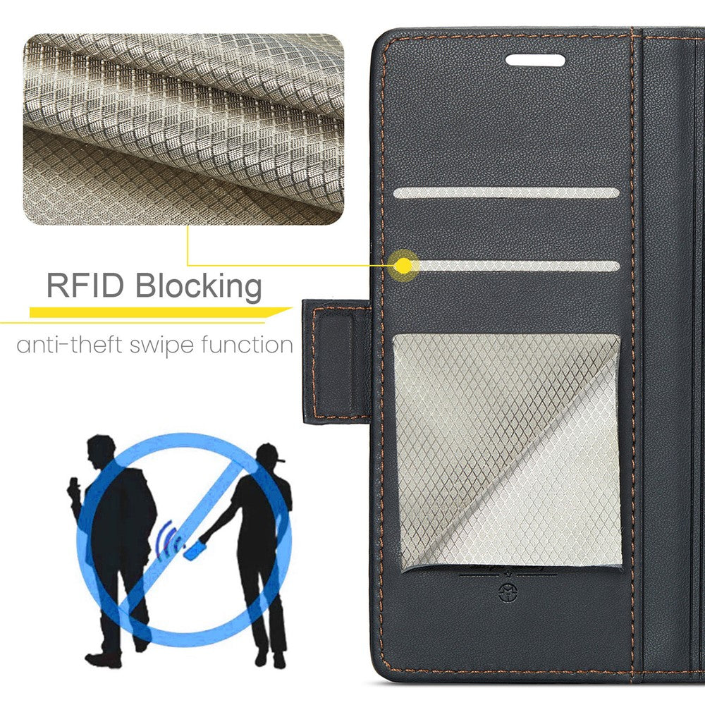 Galaxy A35 5G Glänzende Wallet-Hülle – RFID-Schutz & Ständer