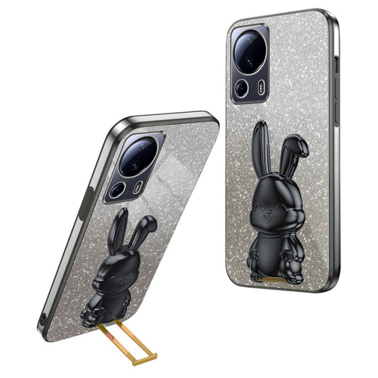 Xiaomi Civi 2 5G / Xiaomi 13 Lite Handyhülle – Civi 2 5G Glitzer-Kaninchen- mit ausziehbarem Ständer