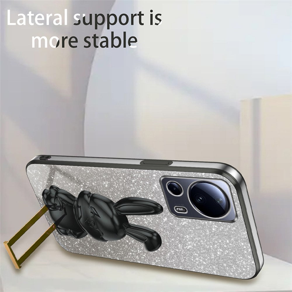 For Xiaomi 13 Lite / Civi 2 5G Case Glitter Rabbit Pull-out Kickstand Phone Cover