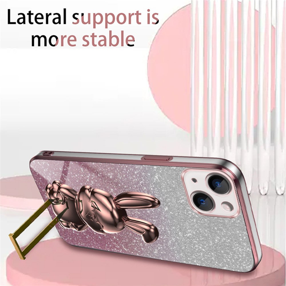 iPhone 13 mini Stoßfeste Kaninchen-Hülle mit Ständer