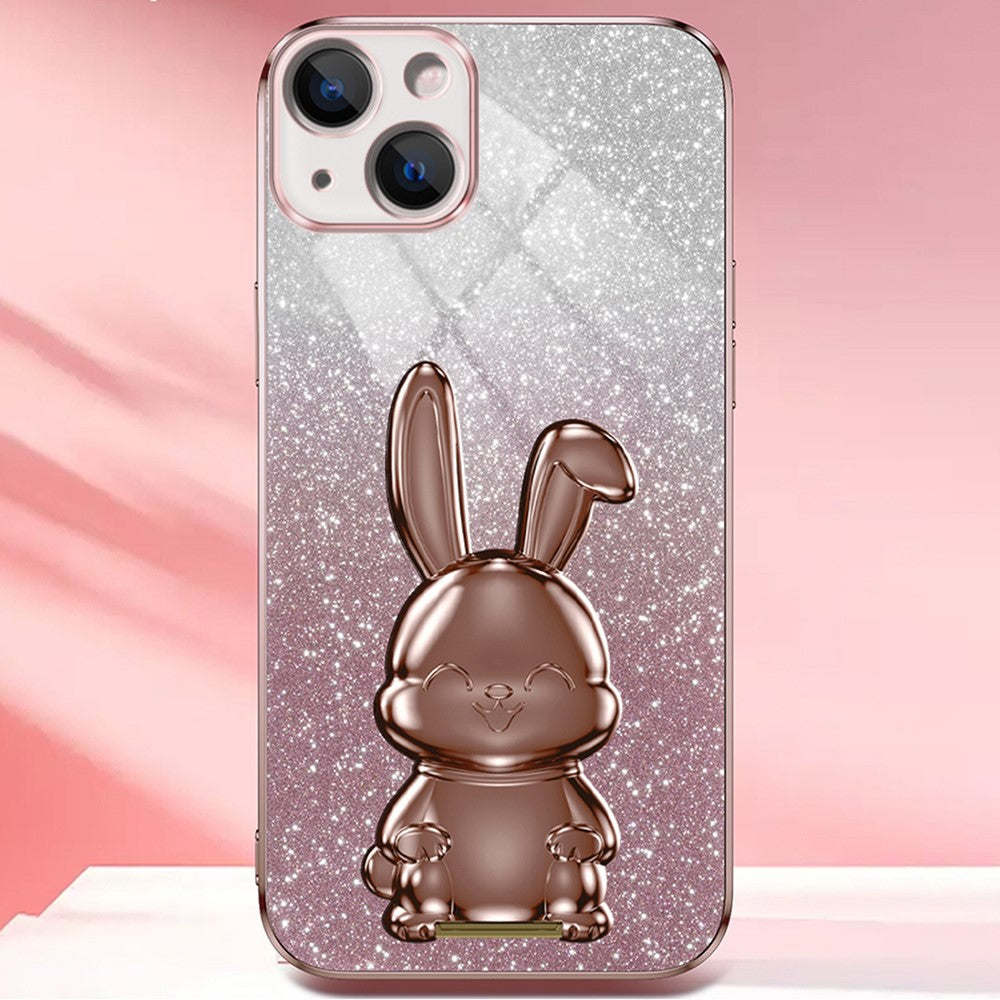 iPhone 13 mini Stoßfeste Kaninchen-Hülle mit Ständer