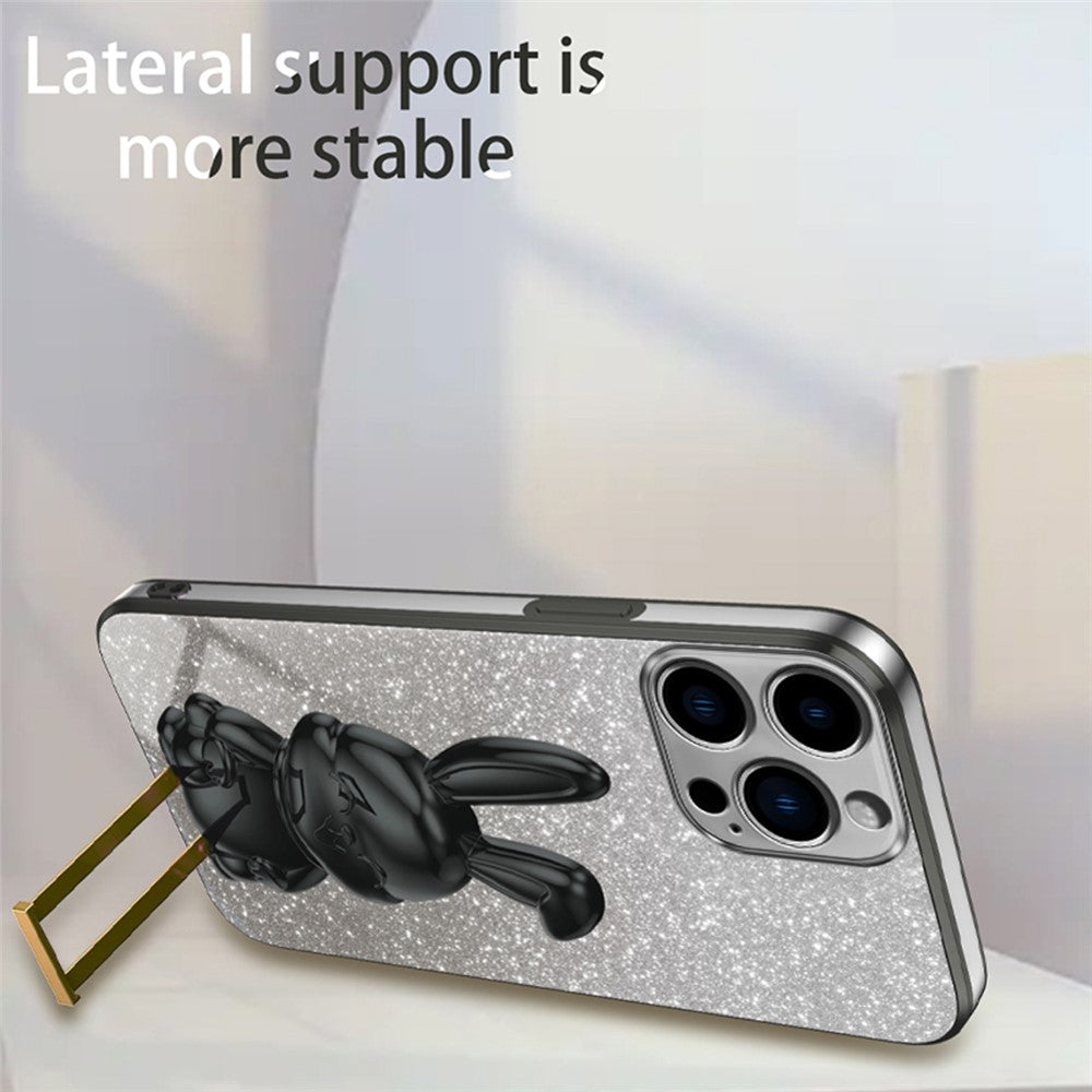iPhone 13 Pro Stoßfeste Kaninchen-Hülle mit Ständer