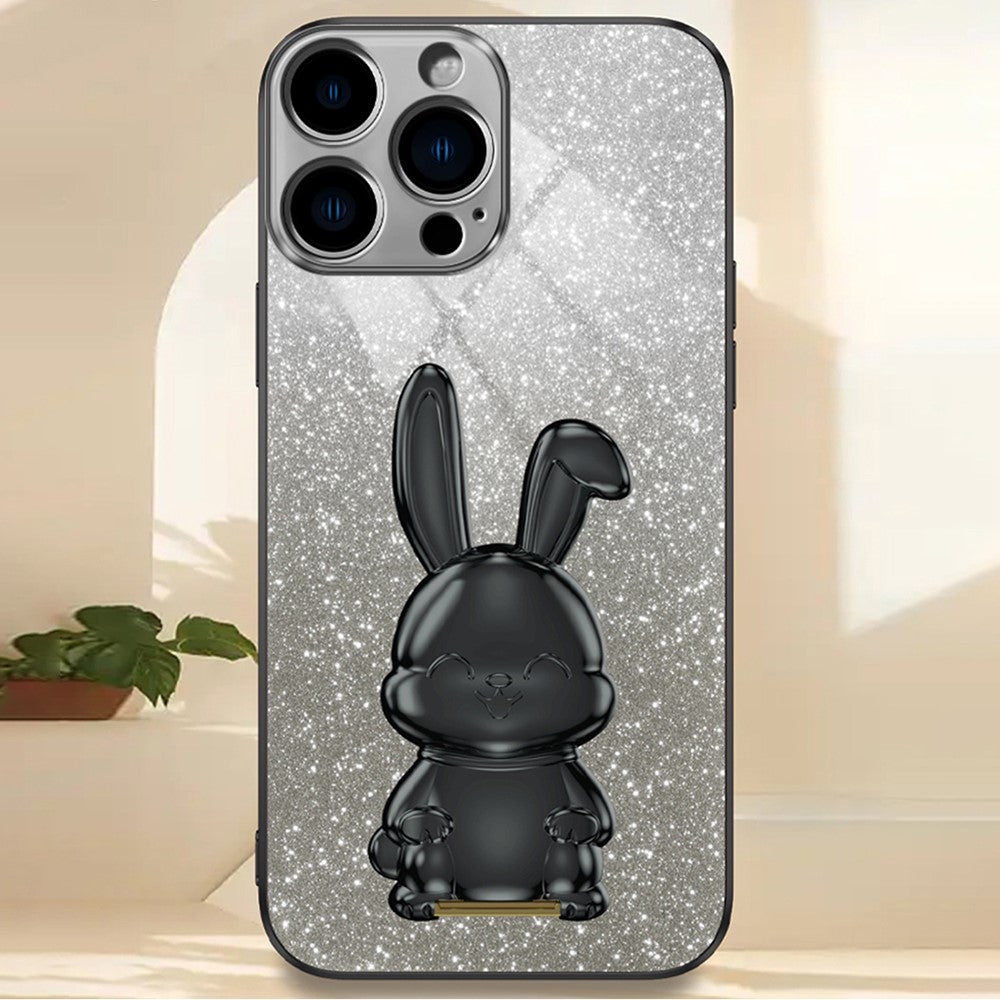 iPhone 13 Pro Stoßfeste Kaninchen-Hülle mit Ständer