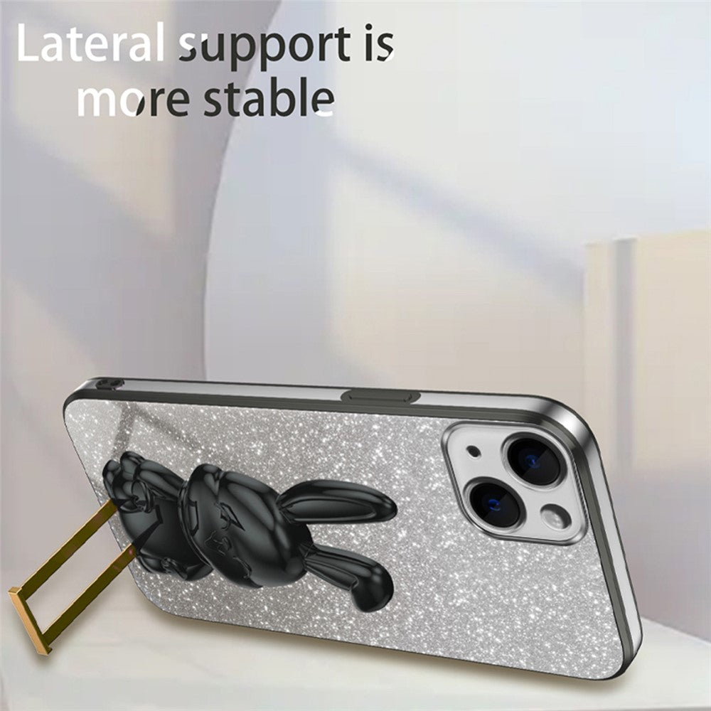 iPhone 14 Plus Stoßfeste Kaninchen-Hülle mit Ständer