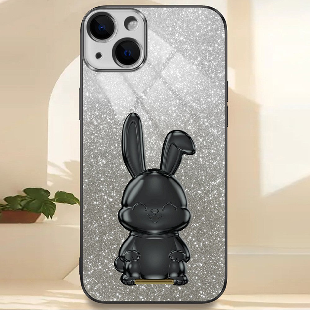 iPhone 14 Plus Stoßfeste Kaninchen-Hülle mit Ständer