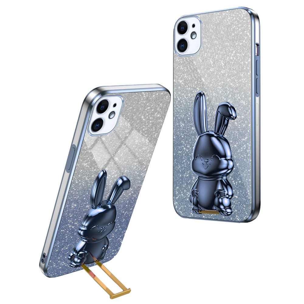 iPhone 12 mini Stoßfeste Kaninchen-Hülle mit Ständer