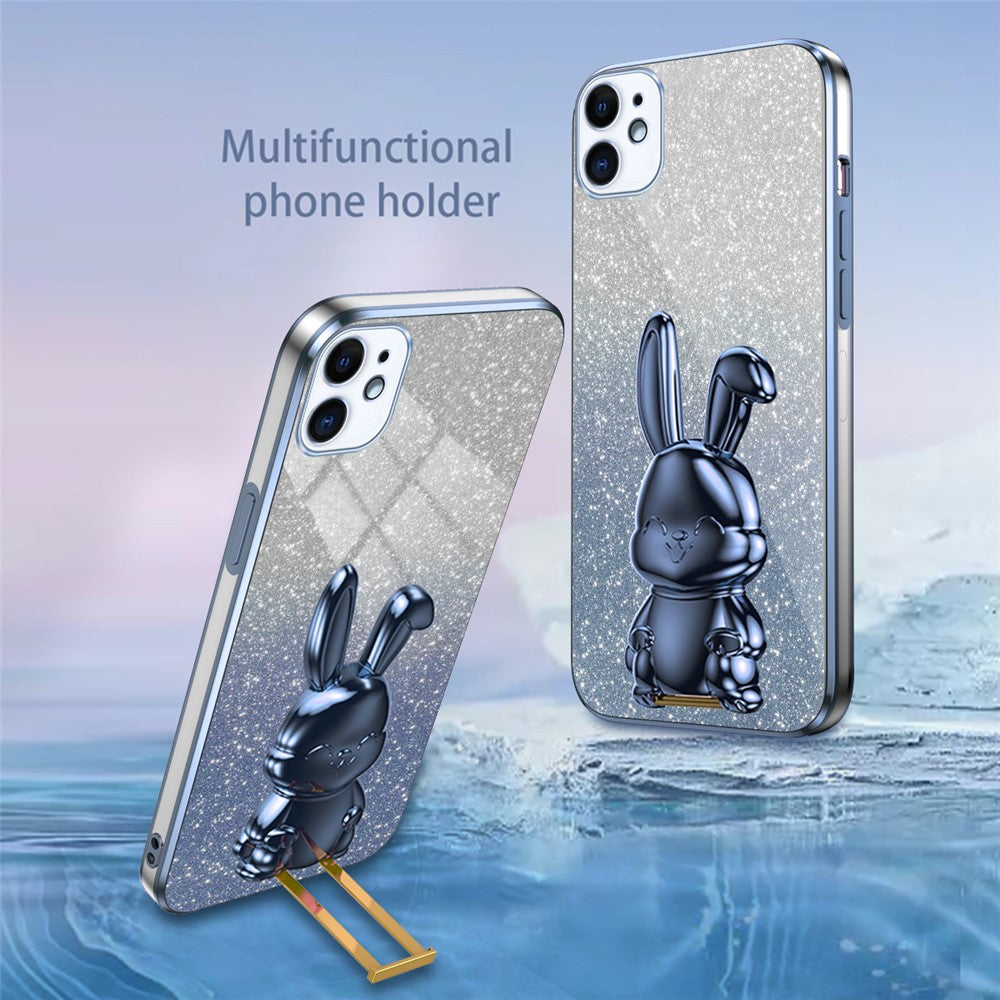 iPhone 12 mini Stoßfeste Kaninchen-Hülle mit Ständer