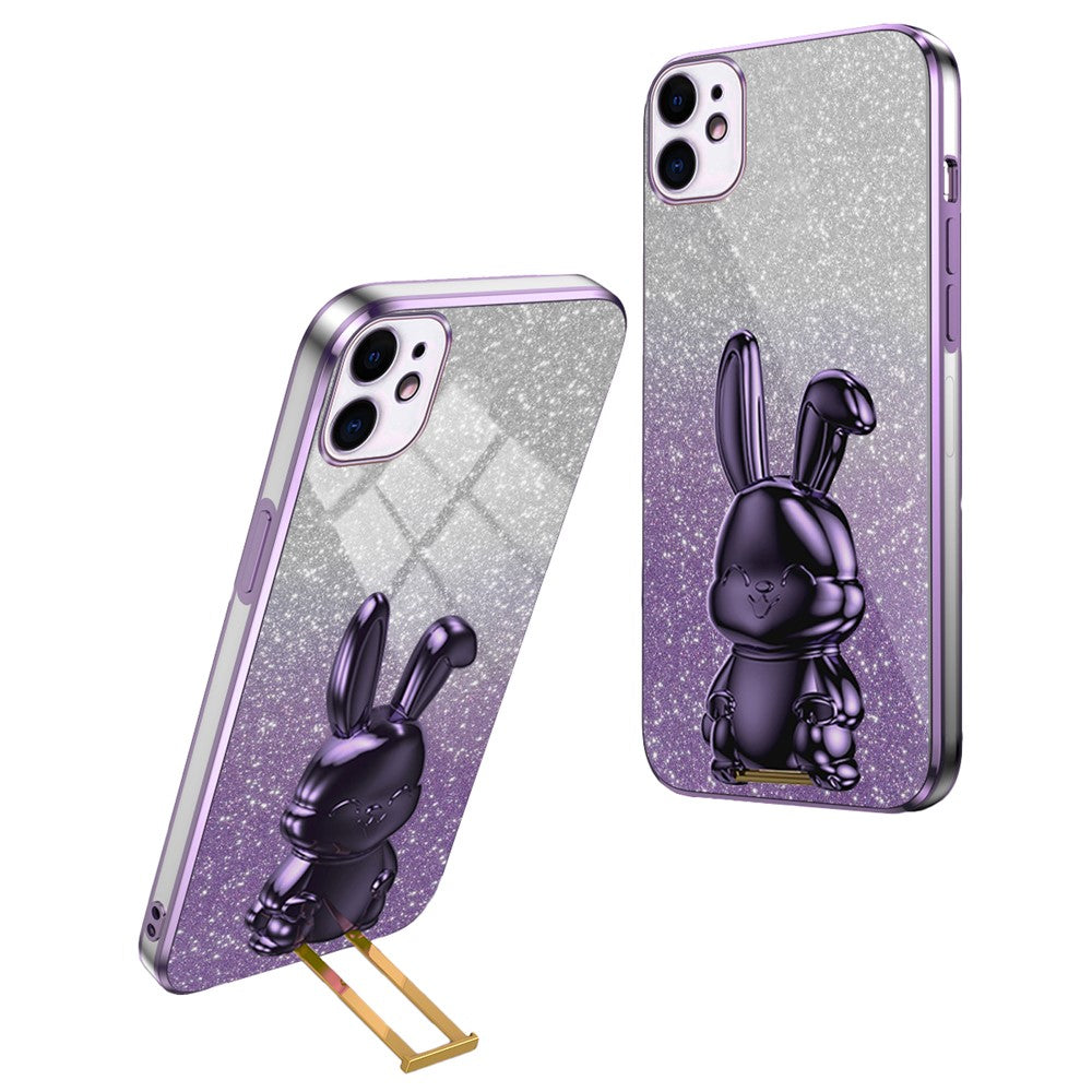 iPhone 12 mini Stoßfeste Kaninchen-Hülle mit Ständer