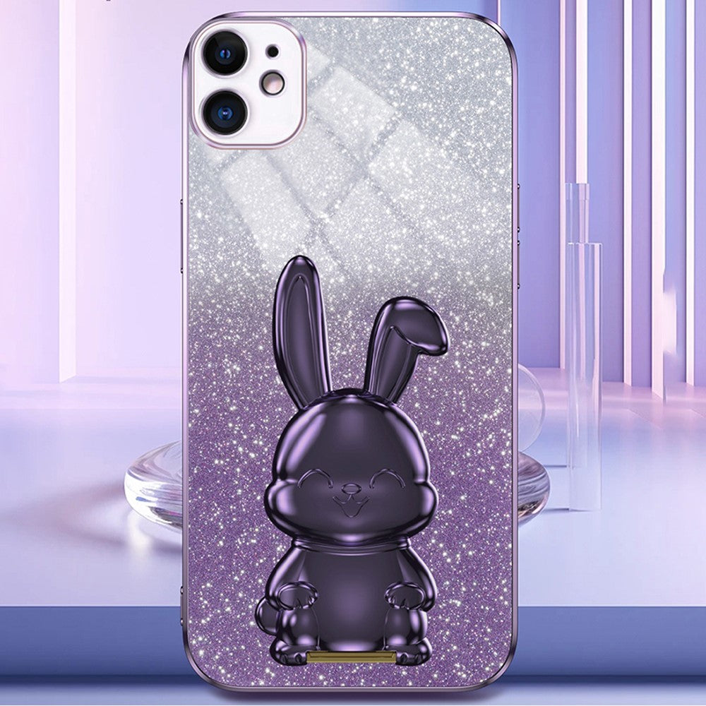 iPhone 12 Stoßfeste Kaninchen-Hülle mit Ständer