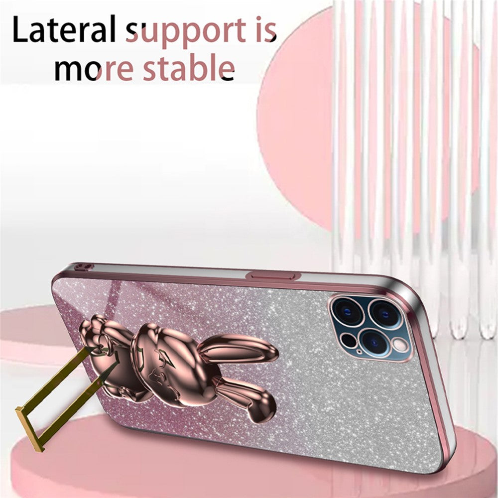 iPhone 12 Pro Stoßfeste Kaninchen-Hülle mit Ständer