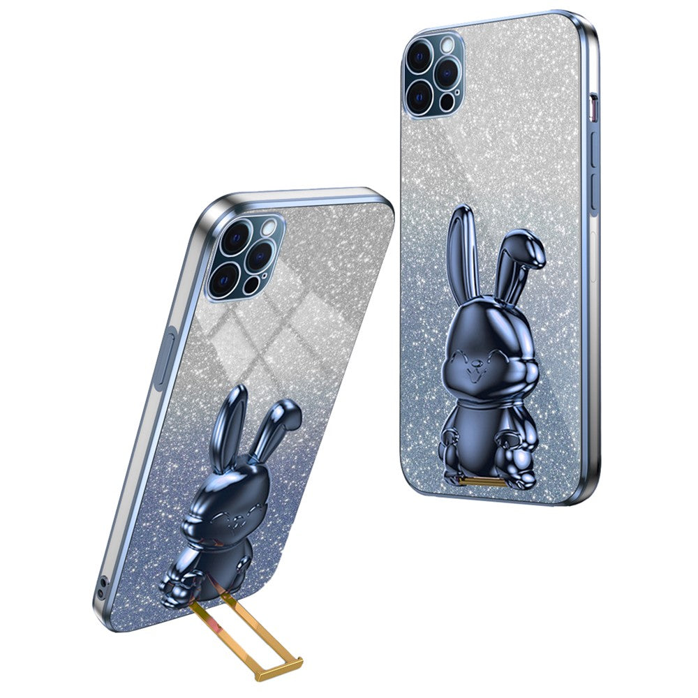 iPhone 12 Pro Stoßfeste Kaninchen-Hülle mit Ständer